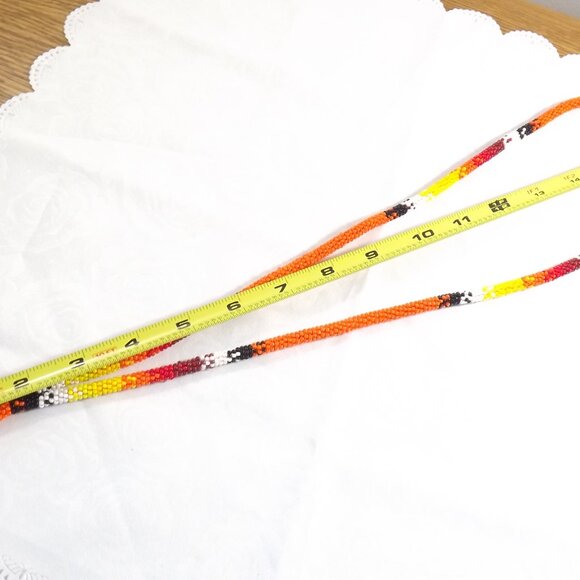 Hand Crafted Multicolor Beaded Lanyard - Picture 6 of 7